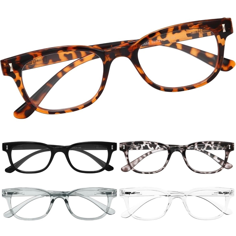 New Reading Glasses Blue Light Blocking Readers 5‎ Pair for Women and Men